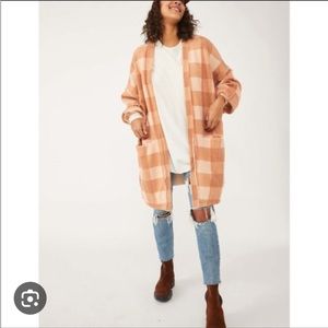 Free People Benji Cardi Camel Combo size Medium NWT